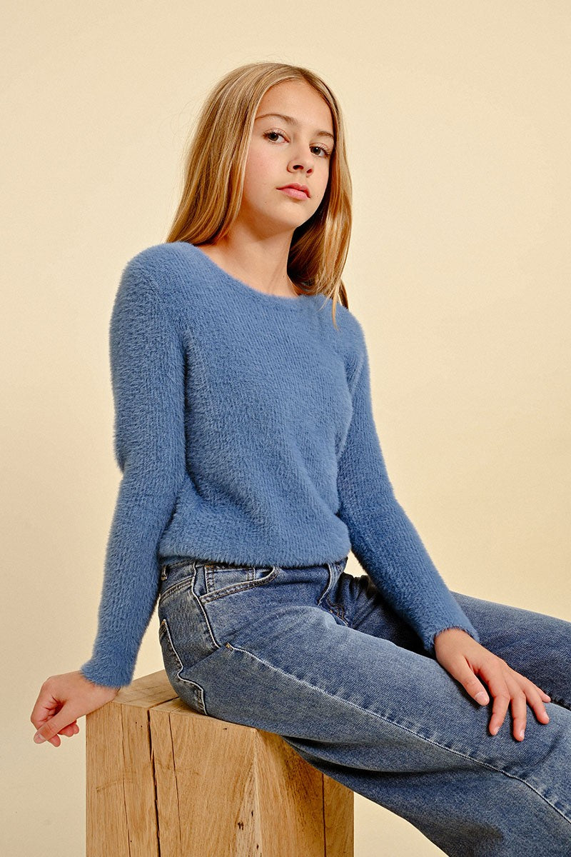 Girls Round Neck Sweater