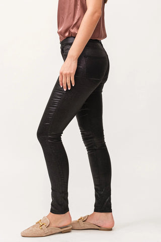 Gisele Coated Mid Rise Skinny Pants