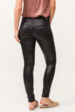 Gisele Coated Mid Rise Skinny Pants