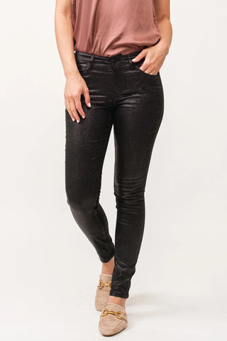 Gisele Coated Mid Rise Skinny Pants