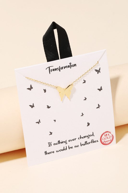 Butterfly Transformation Pendant Necklace