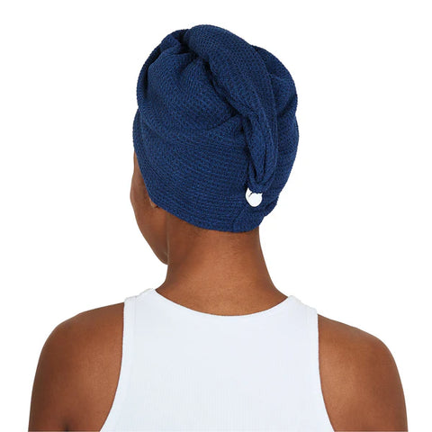 Quick Dry Hair Towel Hair Wrap - Nautical Navy