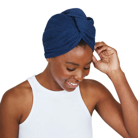 Quick Dry Hair Towel Hair Wrap - Nautical Navy