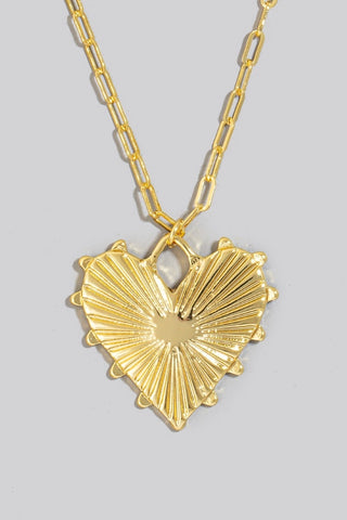 18K Real Gold Plated Heart Charm