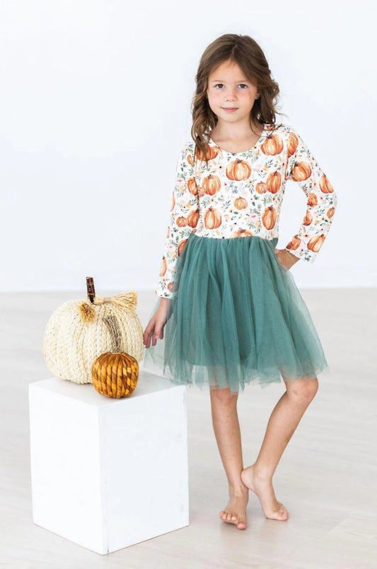 Girls Harvest Florals Tutu Dress