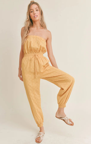 Honey Hue Jacquard Jumpsuit