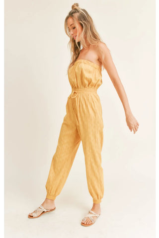 Honey Hue Jacquard Jumpsuit