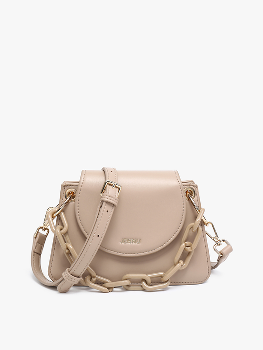 Reno Flapover Satchel w/ Chain Strap