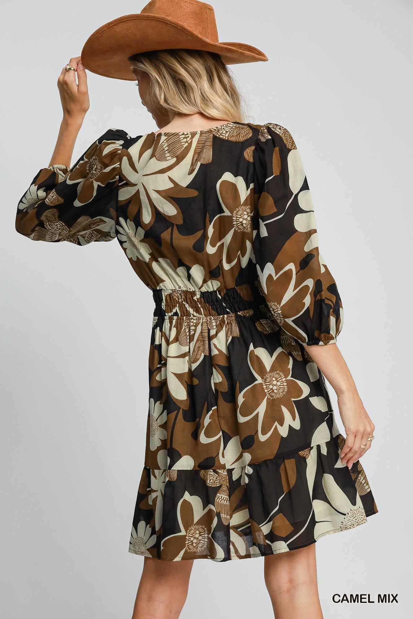 Elle Fall Floral Print Dress