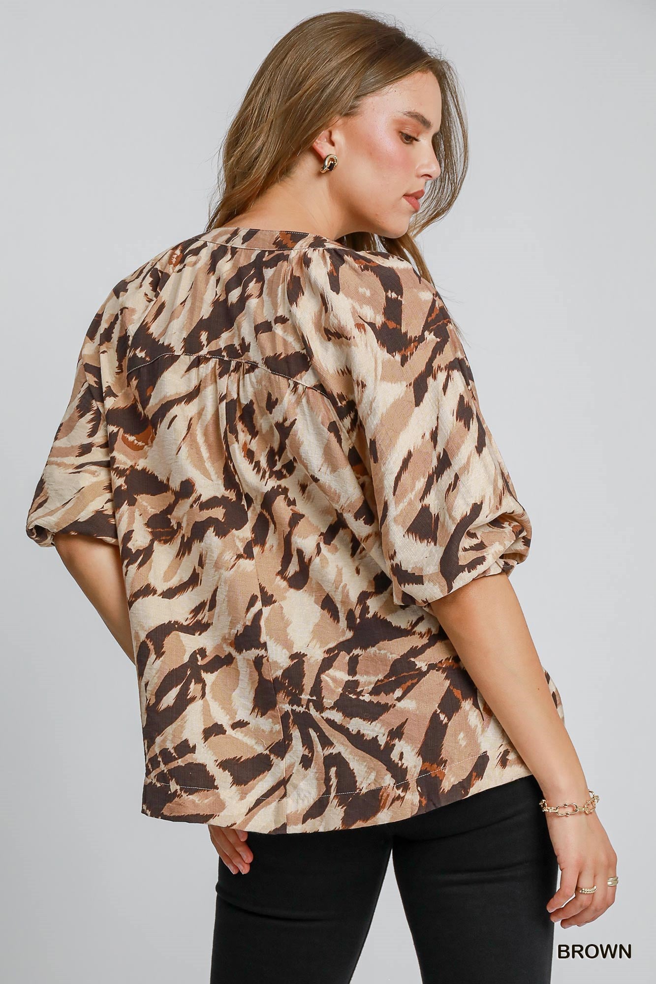 Sasha Animal Print Top