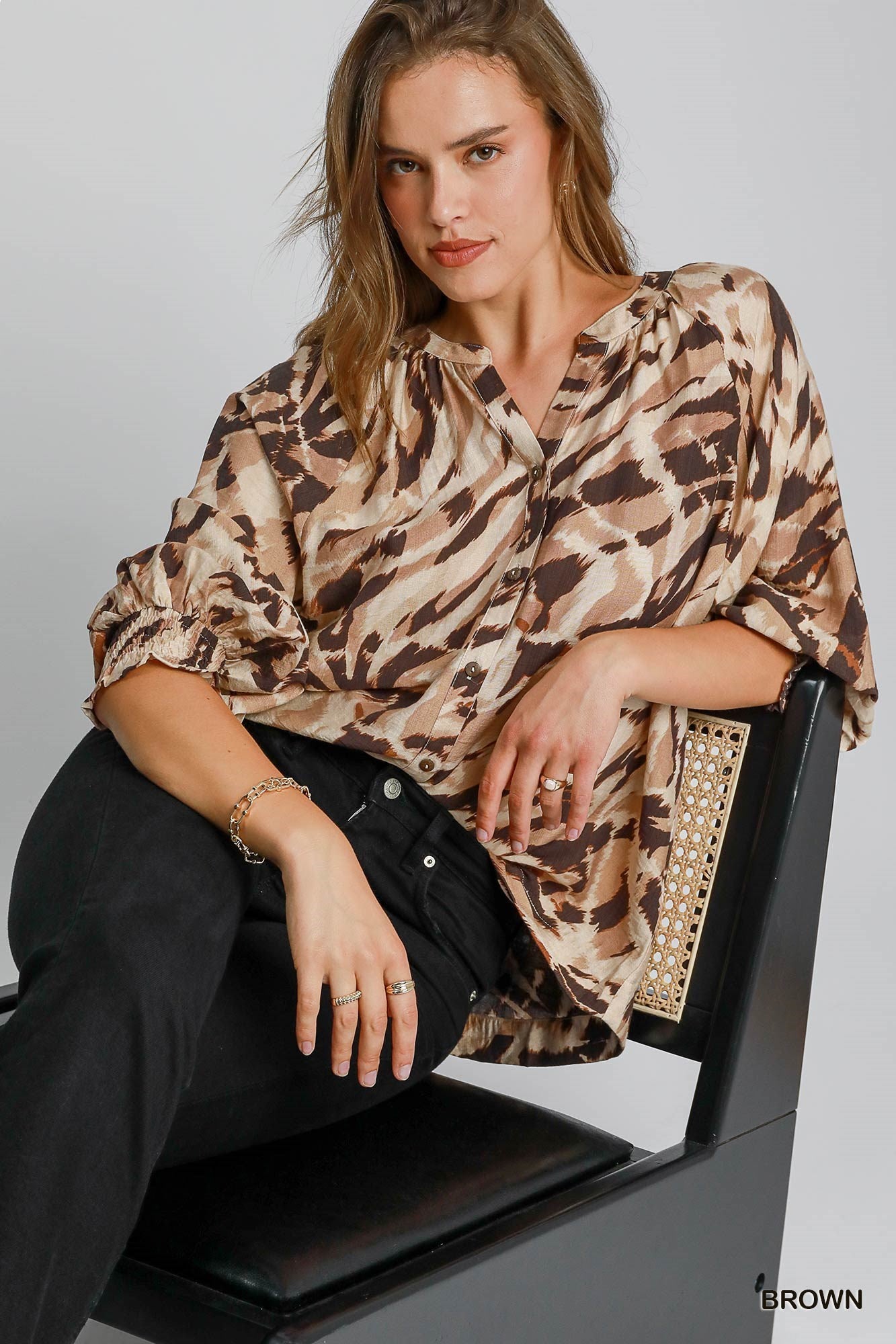 Sasha Animal Print Top