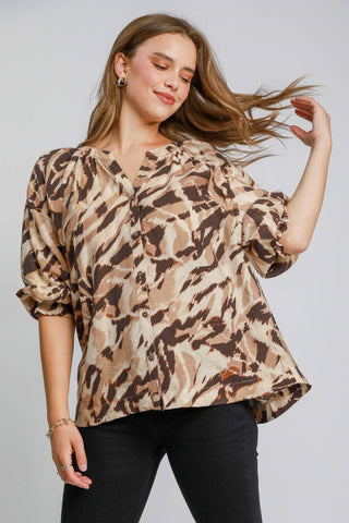 Sasha Animal Print Top