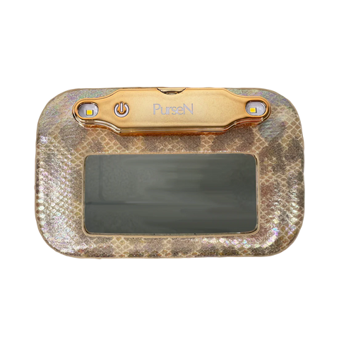 LITT Mini Lighted Mirror Case - Glimmer Leopard