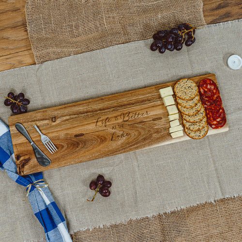 Lake - 21" Acacia Cheese/Bread Board Set