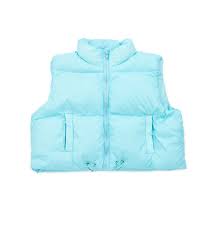 Girls Puffer Vest Aqua