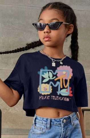 Girls MTV BLOOMS Crop Tee