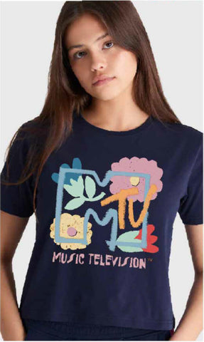 Girls MTV BLOOMS Crop Tee