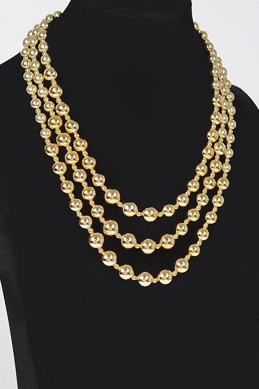 Metallic Ball Necklace