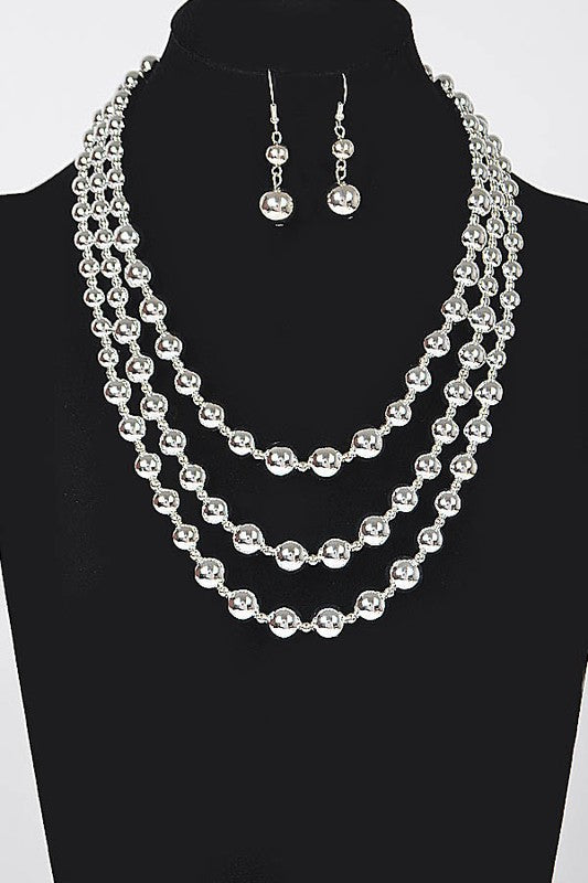 Metallic Ball Necklace