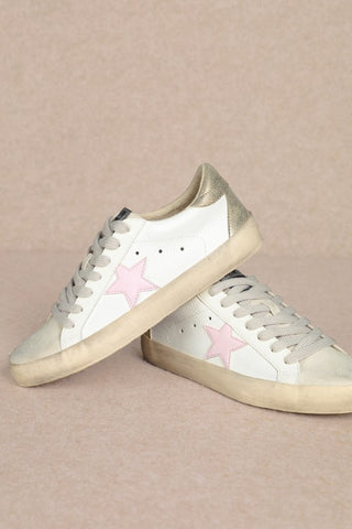 Sofia Pink Star Suede Sneaker