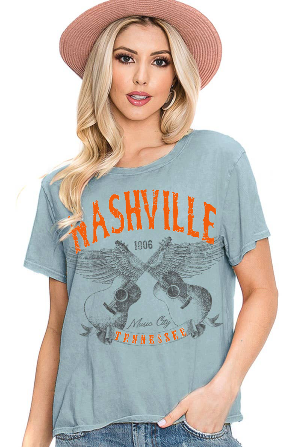 Nashville Music City Garphic Tee