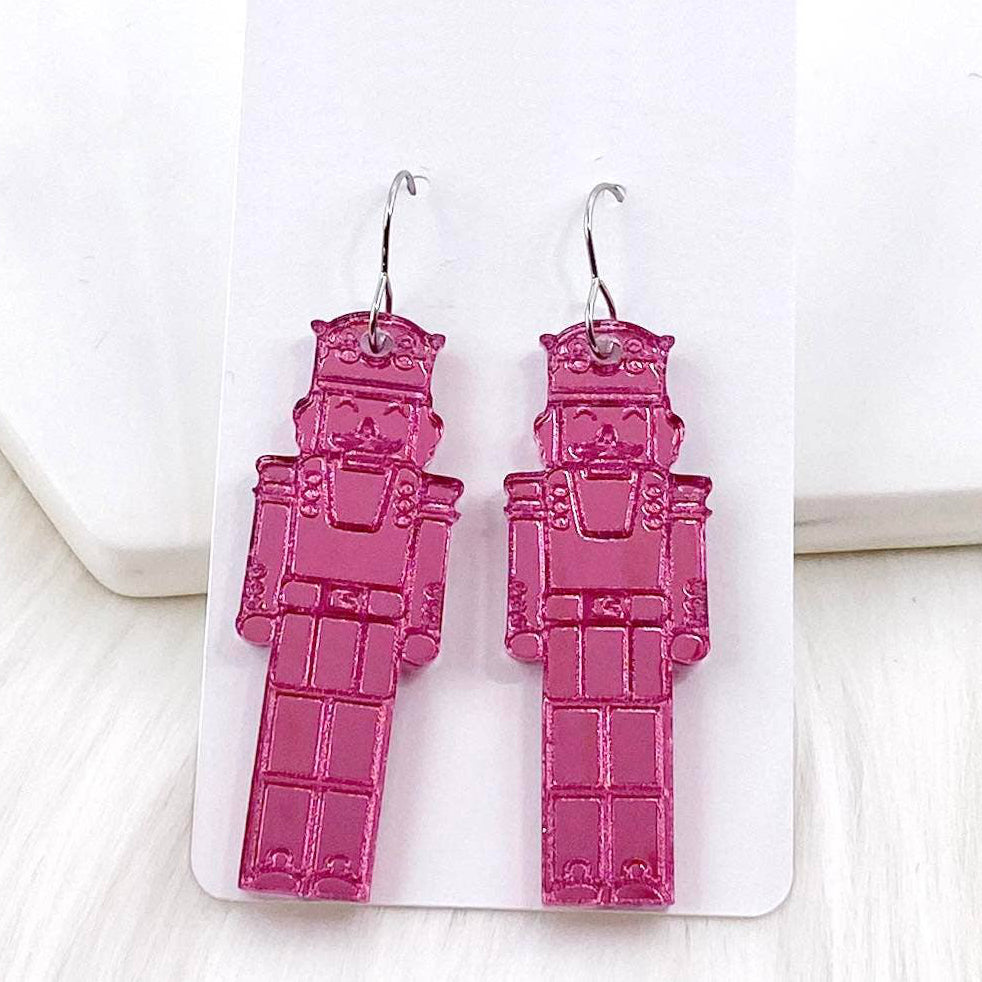 Nutcracker Acrylics Christmas Earrings