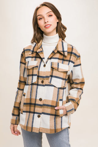 Plaid Button Up Shacket