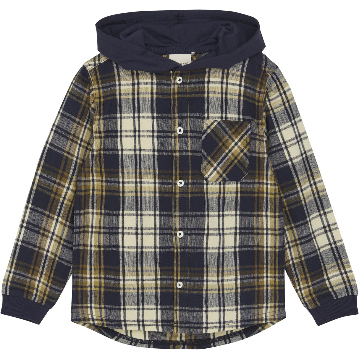 Boys Plaid Hoodie Top