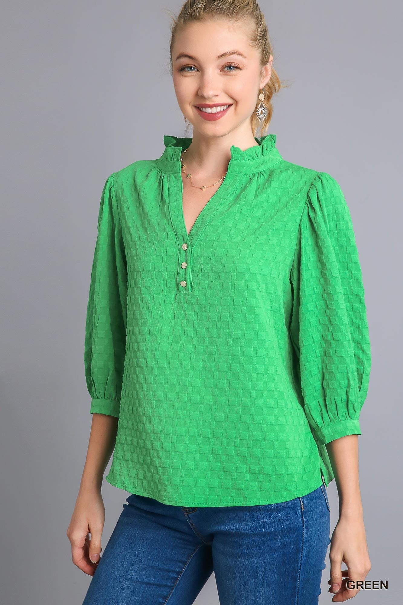 All Up To You Textured Blouse