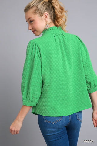 All Up To You Textured Blouse