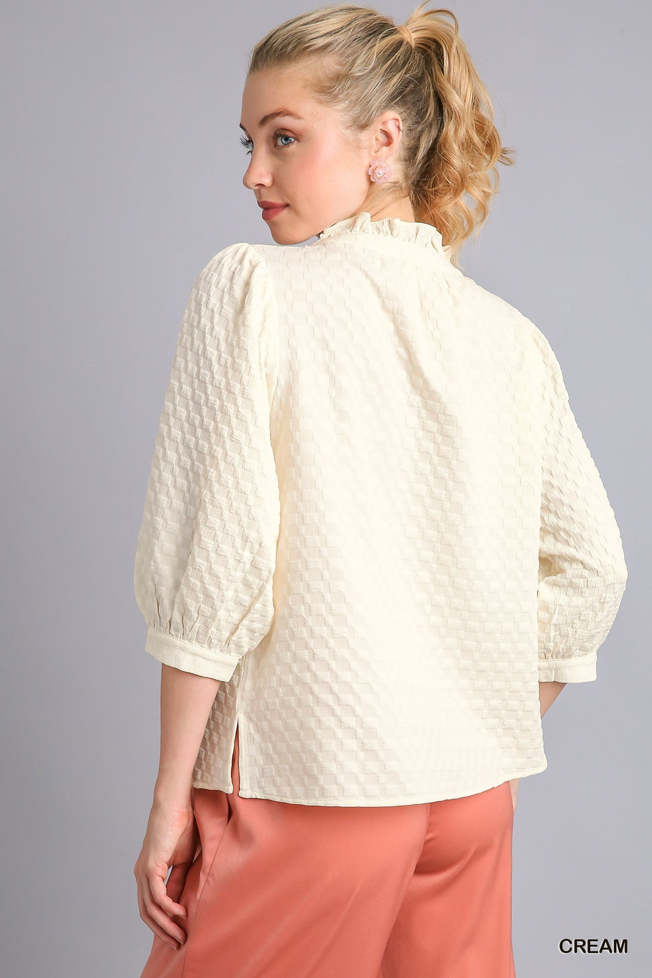 All Up To You Textured Blouse