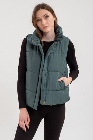 Zip Up Puffer Vest