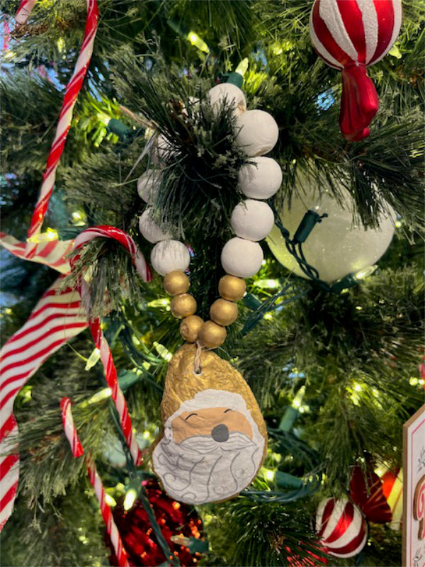 Santa Oyster Ornament