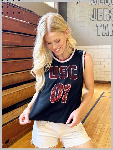 The USC Sequin Jersey Tank