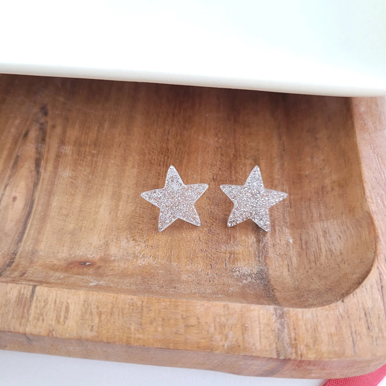 Sparkle Star Studs - Silver