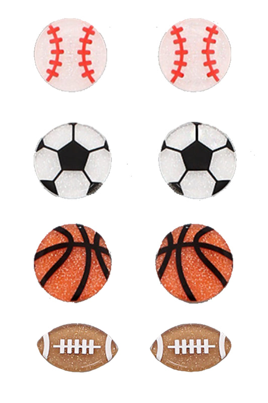 Sport Ball Theme Acrylic Studs