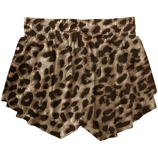 Girls Butterfly Shorts Leopard