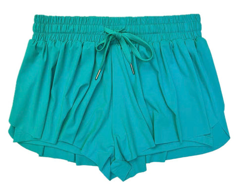 Girls Butterfly Shorts Turquoise