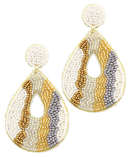 Teardrop Seed Bead Earrings