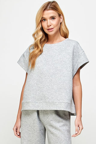 Textured Lounge Wear Top