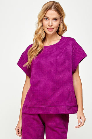 Textured Lounge Wear Top