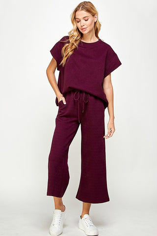 Textured Lounge Wear Pants