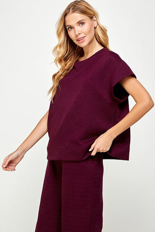 Textured Lounge Wear Top