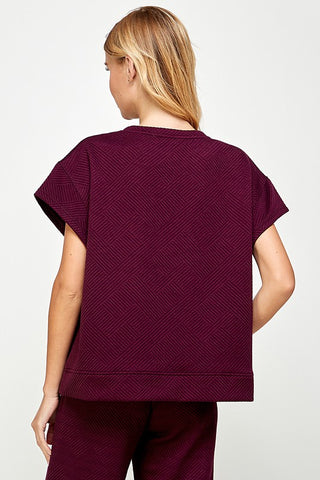 Textured Lounge Wear Top