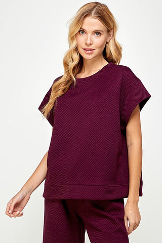 Textured Lounge Wear Top