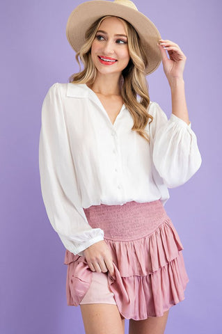 Smocked Ruffle Skort