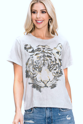 Gold Foil Tiger Graphic Tee