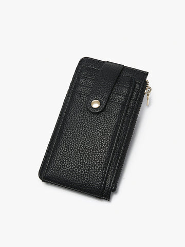 Mae Wallet w/ Snap Closure in Black