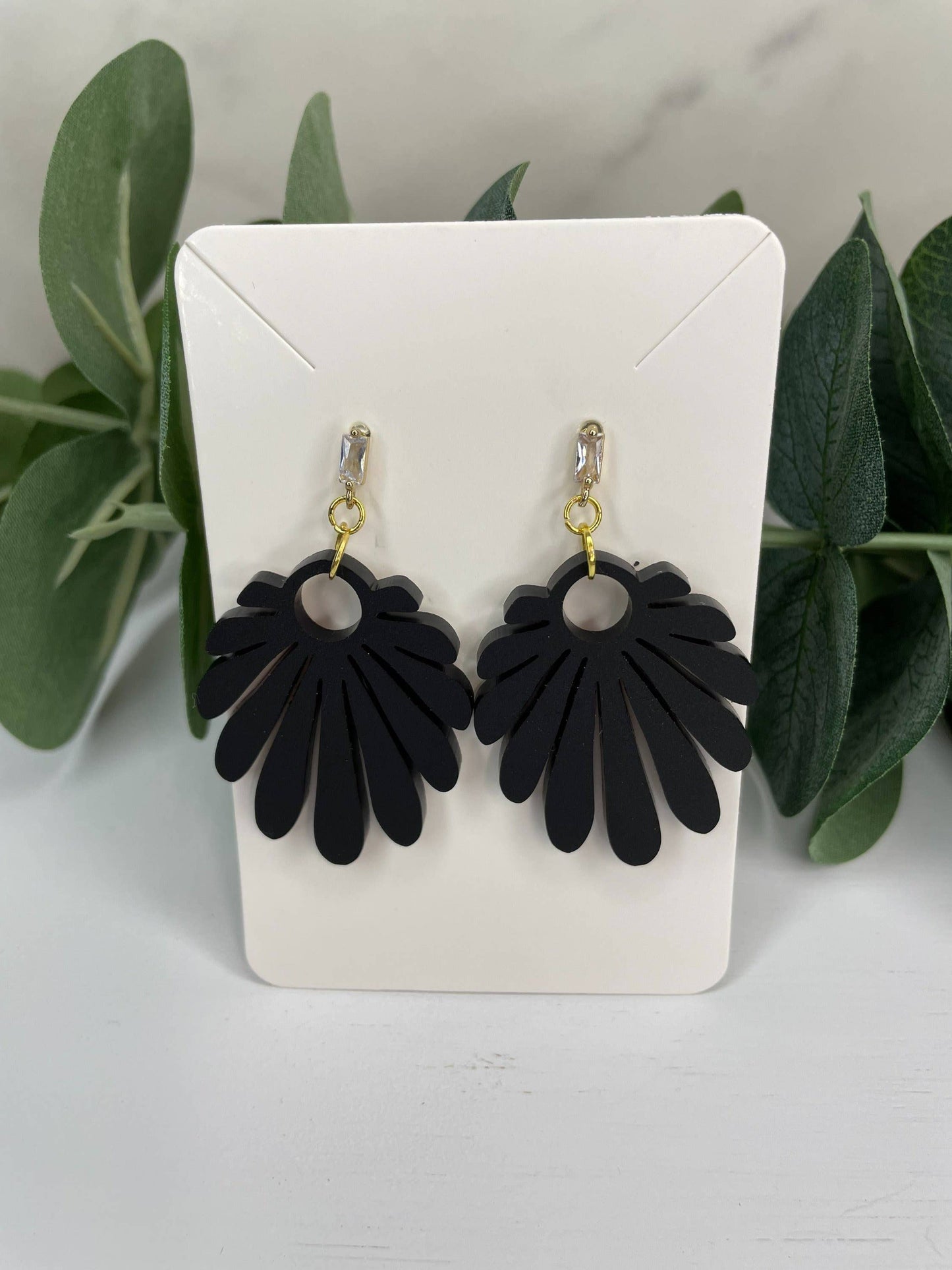 Boho Leaf Drop Earrings