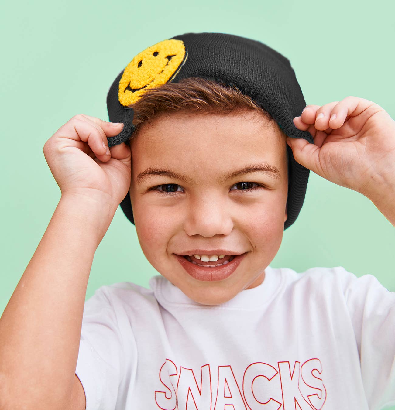 Kids Smiley Face Beanie